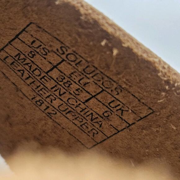 Soludos Women Shoes Leather Sandals Espadrille Wedge Tan Size 8 1820 Boho - Picture 7 of 10